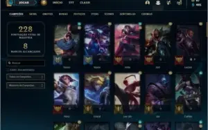 Conta diamante 3 com 83 champs e 46 skins