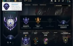 Conta diamante 3 com 83 champs e 46 skins