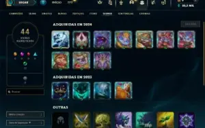 Mestre com 25 Champs e 1 Skin + 14 Fragmentos