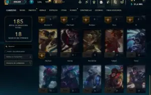 Ouro 3 com 40 Champs e 12 Skins