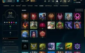 Ouro 3 com 40 Champs e 12 Skins