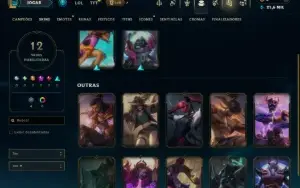 Ouro 3 com 40 Champs e 12 Skins
