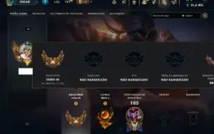 Ouro 3 com 40 Champs e 12 Skins