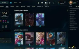 Conta Lv900 - Todos Champs + de 360 skins e + de 200 chromas