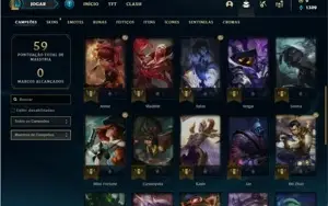 Conta Platina 4 com 31 Champs e 6 Skins +11 Fragmentos