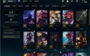 Conta Platina 4 com 31 Champs e 6 Skins +11 Fragmentos