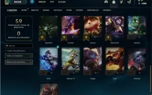 Conta Platina 4 com 31 Champs e 6 Skins +11 Fragmentos