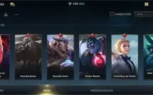 Conta com 232 skins, todos os passes.
