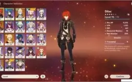Conta AR 46 - 4 Chars 5* - Arma 5* - 3300+ Primogens