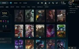 CONTA LEAGUE OF LEGENDS + PLATINA 4 (EX-DIAMANTE) + 200 SKI