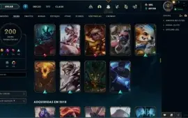 CONTA LEAGUE OF LEGENDS + PLATINA 4 (EX-DIAMANTE) + 200 SKI