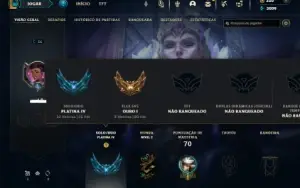 Platina 4 com 50 Champs e 17 Skins + 2 Fragmentos