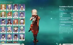 Conta genshin Impact AR 47 Kazuha,nilou,yoimiya