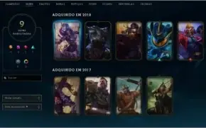 CONTA PLATINA 5 - 43 CAMPEÕES - 9 SKINS