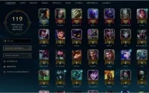 CONTA PLATINA 5 - 43 CAMPEÕES - 9 SKINS