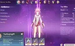 Conta Genshin Impact AR 5 com Yae Miko e Keqing