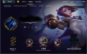 Conta unranked nivel 33+ Skins  50 reais
