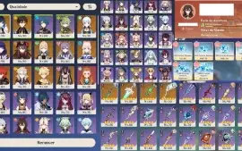 Conta Ar58 - 18 T5 Muito Forte C/ Ótimas Builds - Yelan + Aq