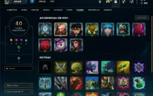 Conta Unranked com 28 Champs e 4 Skins + 2 Fragmentos