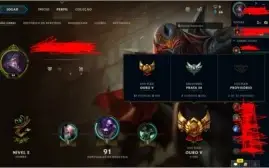 conta lol lvl 40, 37 champs,  4 skins 1 chroma