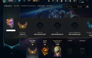 Ouro 3 com 90 Champs e 34 Skins ( JG / SUP / TOP )
