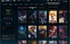 Vendo acc de LOL com 365 skins algumas muito raras