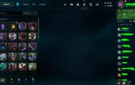 conta lol com 257 skins e todos os champs + 4215 de rp