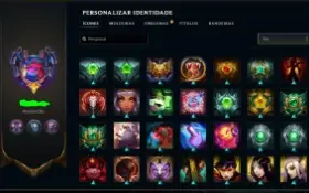 conta lol com 257 skins e todos os champs + 4215 de rp