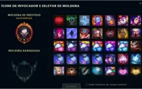 conta smurf plat 2 com 27 skins e 77 icones
