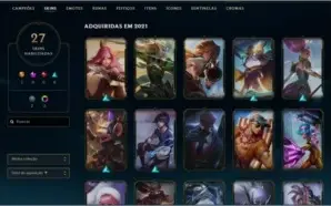conta smurf plat 2 com 27 skins e 77 icones
