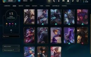 Bronze 2 com 36 Champs e 13 Skins ( MAIN ADC )
