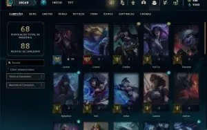 Bronze 2 com 36 Champs e 13 Skins ( MAIN ADC )