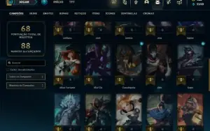 Bronze 2 com 36 Champs e 13 Skins ( MAIN ADC )