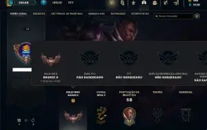 Bronze 2 com 36 Champs e 13 Skins ( MAIN ADC )