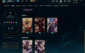 Platina 4 com 35 Champs e 7 Skins
