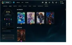 CONTA COM 325 SKINS E QUASE TODOS CHAMPS