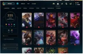 CONTA COM 325 SKINS E QUASE TODOS CHAMPS