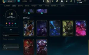 Platina 4 com 60 Champs e 16 Skins + 2 Fragmentos