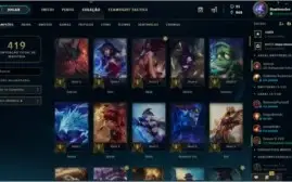 Conta de Lol Todos os Champions - Plat 1 +100 skins
