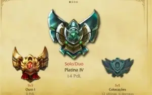 Conta platina 4 - 98 campeões e 24 skins