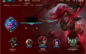 Conta PLATINA 5 (SOLO/DUO) Gold 3 (FLEX), nível 50, 61 champ