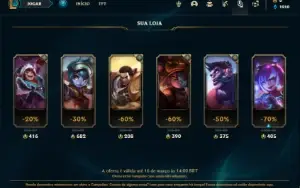 Conta Unranked com 20 Champs e 7 Skins + 8 Fragmentos
