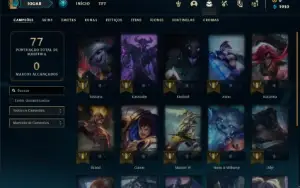 Conta Unranked com 20 Champs e 7 Skins + 8 Fragmentos