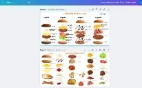 Instruções de montagem para hamburgueria ilustrativo