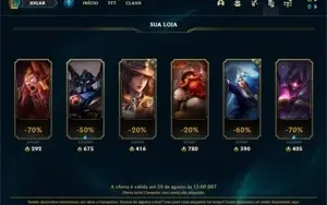 Conta ouro 4 com 38 Champs e 4 Skins