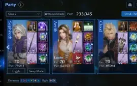 Conta Final Fantasy 7 Ever Crisis - End Game - 230k+ Poder