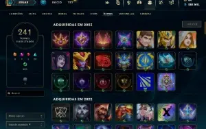 Conta League of Legends/ Platina com muitas skins!