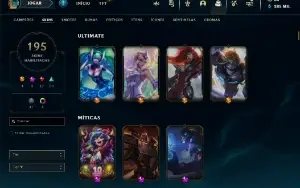 Conta League of Legends/ Platina com muitas skins!