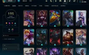 Conta League of Legends/ Platina com muitas skins!