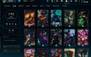 Conta League of Legends/ Platina com muitas skins!